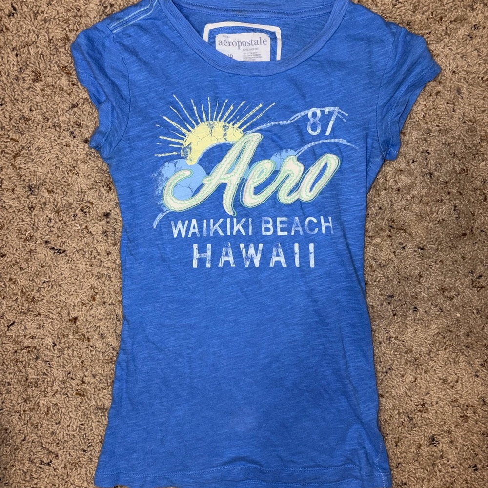 Aeropostale Blue Waikiki Beach Tee
